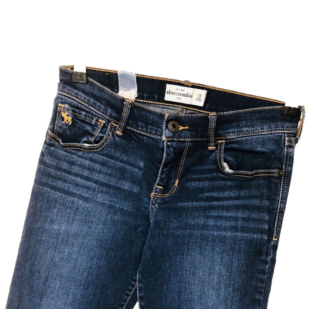 Abercrombie Kids Jeans A‎ Girls 16 Dark Wash 26 x 30.5 Youth
